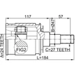 Kép 4/5 - 43403-35030 Toyota Land Cruiser Belső Féltengelycsukló 1996-2008-3