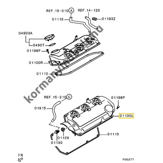 1035A983 Mitsubishi L200 Szelepfedél 3.5L 6G74 BAL 2010-2015