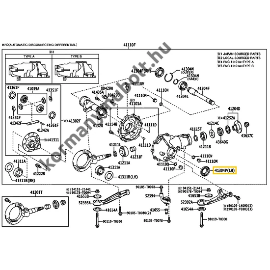 Eredeti Toyota alkatrész